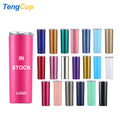 TY 20oz Painting Vacuum Straight Tumblers Stainless Steel Insulated 20oz Skinny Tumbler with Lids and Straws