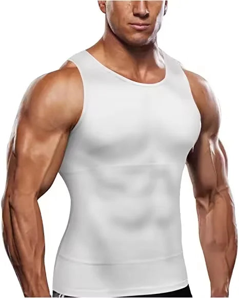 Men's Shapewear Compression Slimming Bottom Shirt Sports Tank Top for Fitness