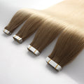 Invisible Dark Brown Natural Remy Tape in Blonde Extensions Tape Hair Long