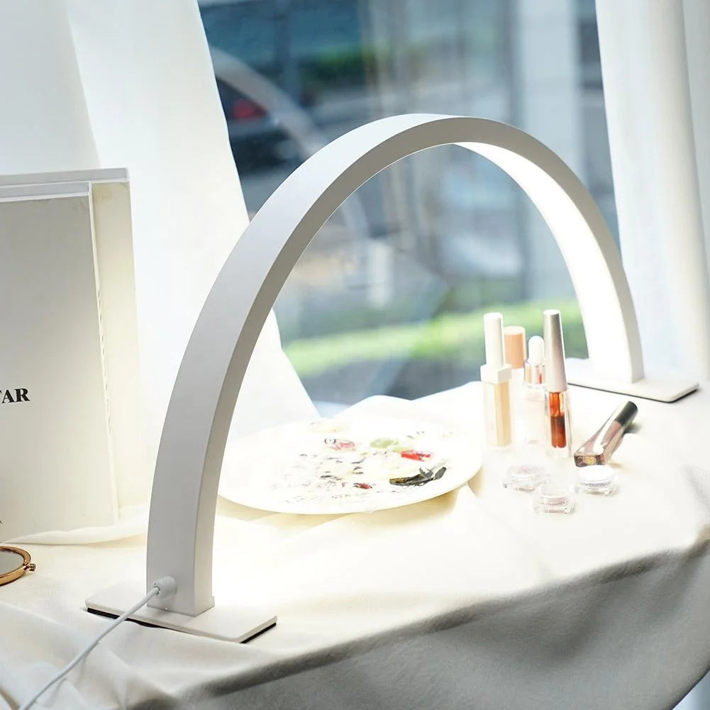 Factory Hotsale 40W 30inch  Half Moon LED Light for Nail Table Modern Nail Table Moon Light Lamp for Nail