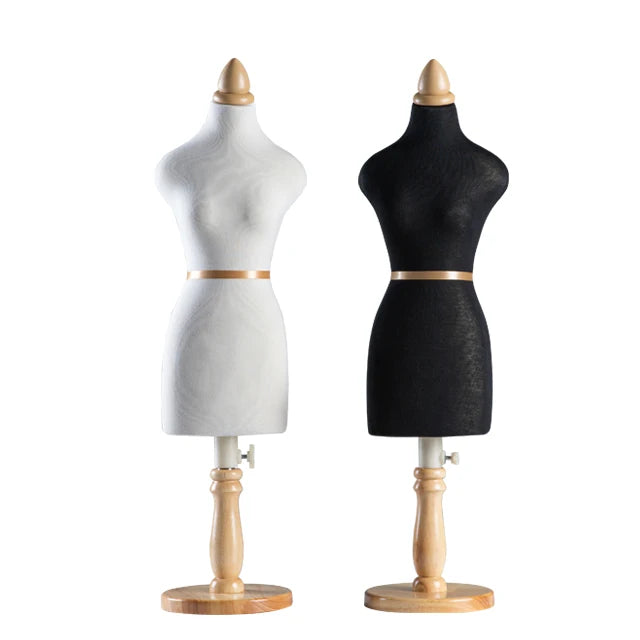 Women's Teaching Small Table Mannequin Small Dress Forms Female Stereoscopic Tailoring Model Shelf for Clothing Design Learning