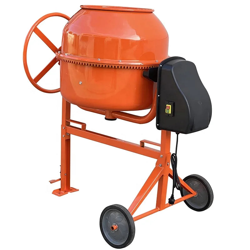 Factory Supply 1100W 220L Mobile Mini Concrete Mixer with High Efficiency 8M/H Productivity 1 Year Warranty for Construction
