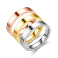 2021 Hot Sale Simple  Ring Wedding Couple Rings Fashion Elegant Stainless Steel Ring for Men and Women
