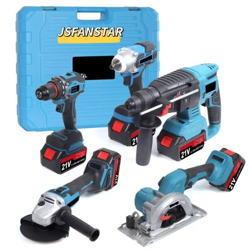 5 IN1 Brushless Cordless Torque Electric Impact Wrench Battery Power Impact Driver Combo
