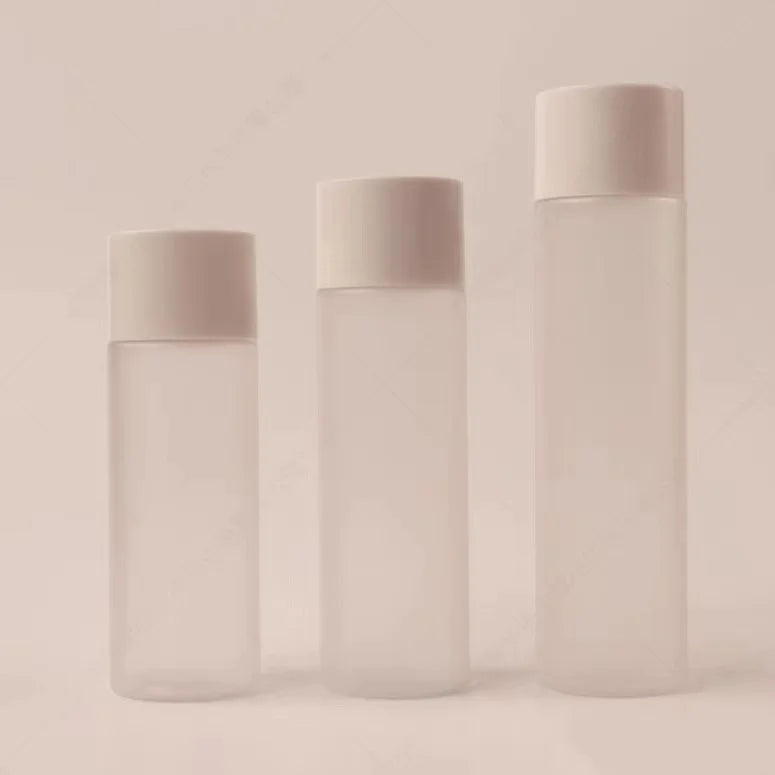 100ml 120ml 150ml Frosted Empty PET Toner Bottles Screw Cap Screen Printed Custom Logo for Cosmetic Skin Care Packaging Lotion