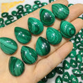 Wholesale Natural Crystal Polished Healing Stone Pendant Malachite Water Drop Necklace