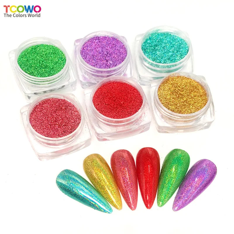 Highlight Holographic Rainbow Cosmetic Grade  Micro Ultra Fine Shiny Glitter for Nail Art Makeup Lipgloss Eye Resin Craft DIY