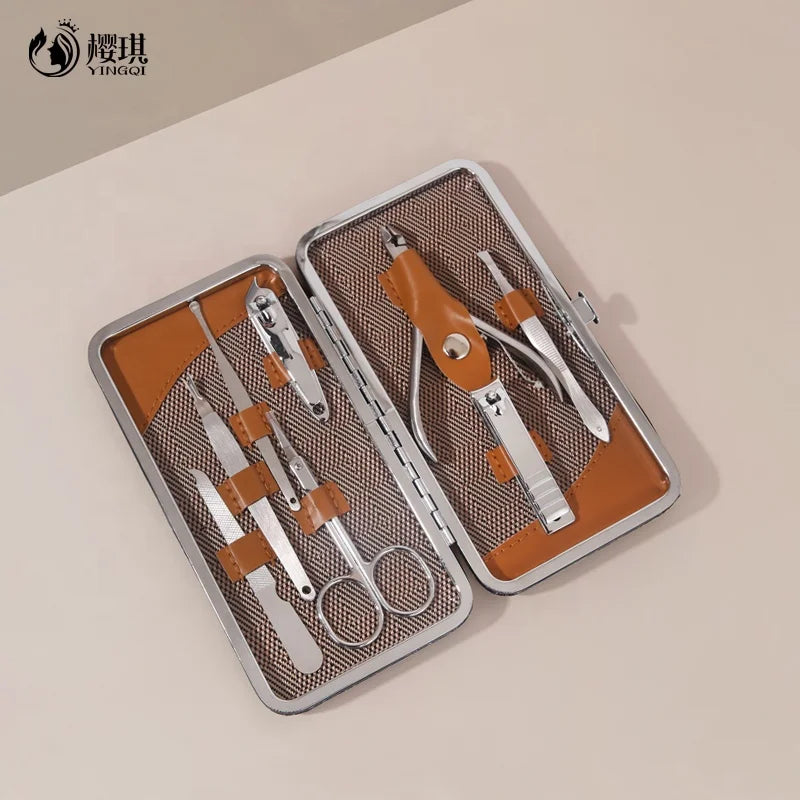 8 in 1 Professional Fingernail and Toenail Clippers Set Manicure Set for Travel or Home Nail Care Tools