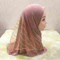 Manufacturers of Soft Ethnic Chiffon Hijab Long Plain Stitching Mesh Hats Malayan Scarves 2 7-Year-Old Girls Wholesale Available