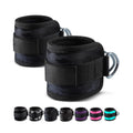 Ankle Straps Machine Gym Workout Equipment Black Strap Protect Leg Pulley Attachment Glute Kickback Straps Neoprene