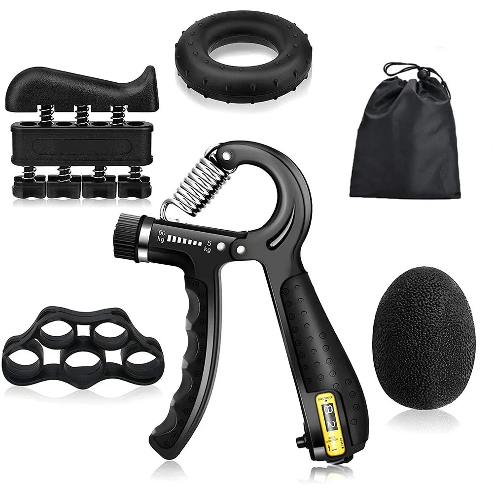 Counting Grip Five-Piece Portable Fitness Adjustable Grip Hand Training Finger Rehabilitation Workout Grip