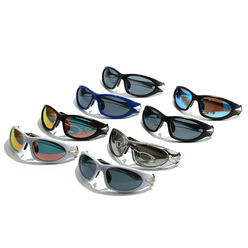 6772 Latest Oversized Sport Eyewear Wholesale Women Metal Frame Shades Mirror Y2K Style Popular Sunglasses