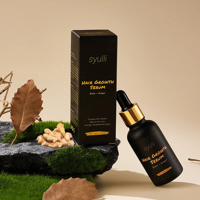 Wholesale Private Label Natural Organic Herbal Ginger Biotin Anti Hair Loss Boosting Fast Hair Growth Serum