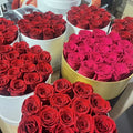 Every Love Wholesale Look and Touch Like Real Preserved Rose Round Cardboard Flower Boxes Round Cardboard