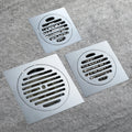 HIDEEP Modern Hotel Chrome Plated Copper Anti-Odor Square Floor Drain 10x10/12x12/15x15cm Sizes Easy Installation Easy Clean