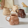 Factory Prices Speckle Handcraft Women Body Buns Funny Ceramic Mugs Cups Butt Coffee Porcelain Mug