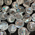 Natural clear Quartz Small Sphere rainbow Cracked Crackle Crystal Ball Quartz Sphere for Healing _XCG