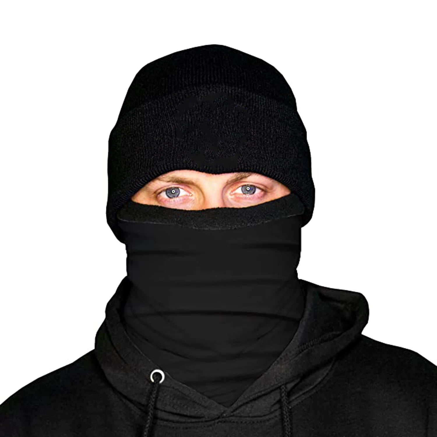 Custom logo Print Winter Anti Dust Black Reflective Neck Gaiters Bandanas with Polar Fleece