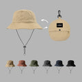 Unisex Quick Dry Sun Safari Hat Packable Waterproof Hiking Storage Hat Summer Outdoor Foldable Fisherman Bucket Hat with String