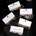 Customs Wholesale Fashion Trendy Pearl Hoop Earring for Women Jewelry Set Statement Gold Plated Clip on Stud Dop Earrings Set
