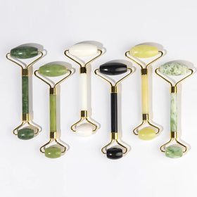Wholesale Conference Gift Double Headed Facial Beauty Stick Xiuyan Jade Roller Natural Stone Beauty Massager Jade Roller