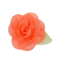 Factory Made Brooch Flower Clothes Accessories High Quality Multi-color Stock Woven Chiffon Cut Flowers Fabrics for Dress