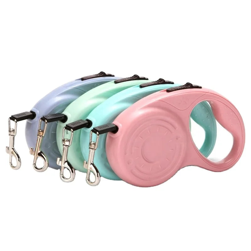 Secure Plastic Outdoor Walking Training Polyester Webbing Rope Automatic Adjustable Dog Rope Nylon Retractable Leash Dog Leash