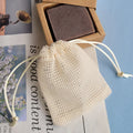 Eco-Friendly Natural Cotton Drawstring Bag Recyclable Mesh Soap Sack for Bath and Shower Makeup Dust Storage Mini Gift Pouch