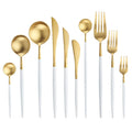 Custom Logo Luxury Gold Flatware Wedding Antique Portugal Stainless Steel Cutlery Set