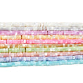 White Yellow Blue Pink Wheel Shape Round China Kabibi Heishi Shell Beads 2x4mm Polished a Grade DIY Jewelry Making