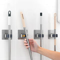 Minimalist Stainless Steel Wet Mop Holder Double Buckle Hook Bathroom Kitchen Organizador De Escobas Tool Storage Box Packed
