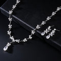 Light Luxury Niche Design Flower Branch Earrings Necklace Feminine Elegance Bridal Accessories Set