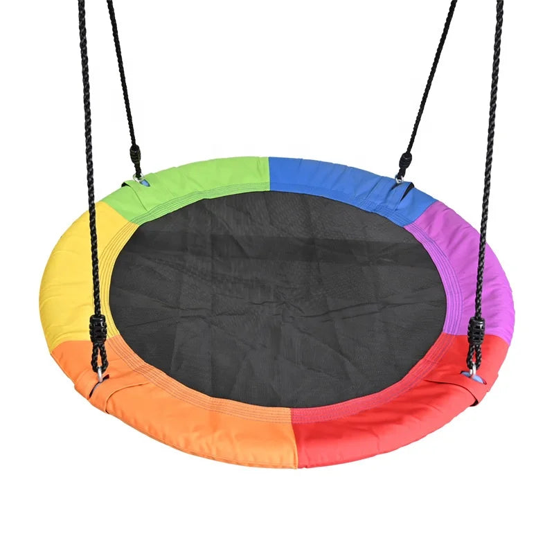 Heavy-Duty Flying Saucer Tree Round Swing for Kids Large Indoor Play Outdoor Garden Playhouse for Kindergarten School Daycare