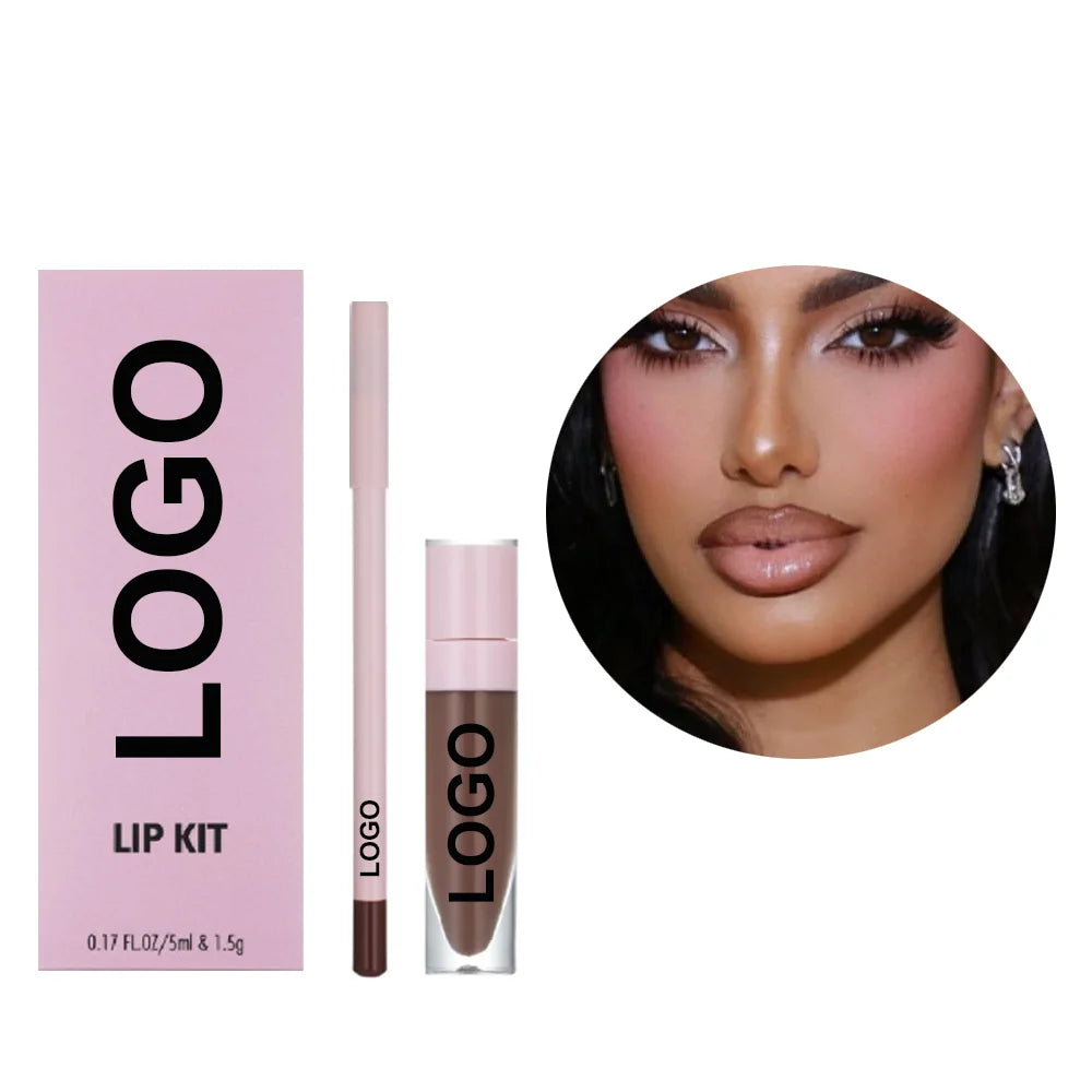 Popular Lip Kit Box Custom Liner Lipstick Lip Gloss Kit Private Label