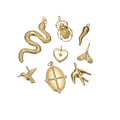 Wholesale Charms Gold Plated Stainless Steel Heart Snake Bird Pendants Jewelry