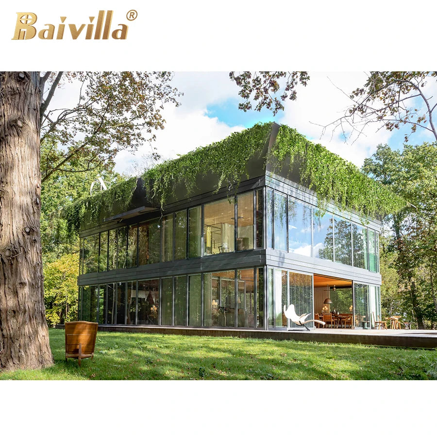 Outdoor Aluminum Glass Solarium Used Bioclimatic Natural Temperature System Prefabricated Sunroom for Residential Exterior Sale