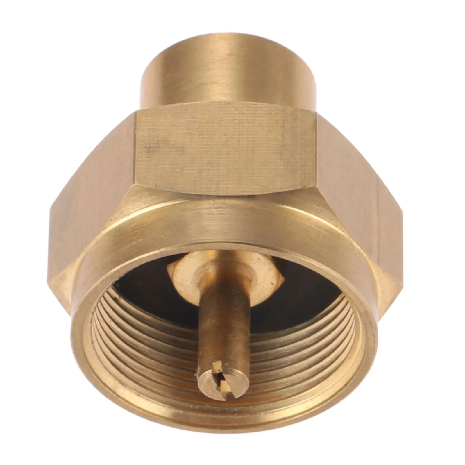 1pc Solid Brass 1LB Propane Gas Bottle Refill Adapter With 1/4 NPT Thread Accessories Connection to Female Replacement Part