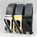 LQbelt Mens Automatic Buckles Belt PU Leather Belts for Men Wholesale Factory Ratchet Belt Microfiber Iron Buckle