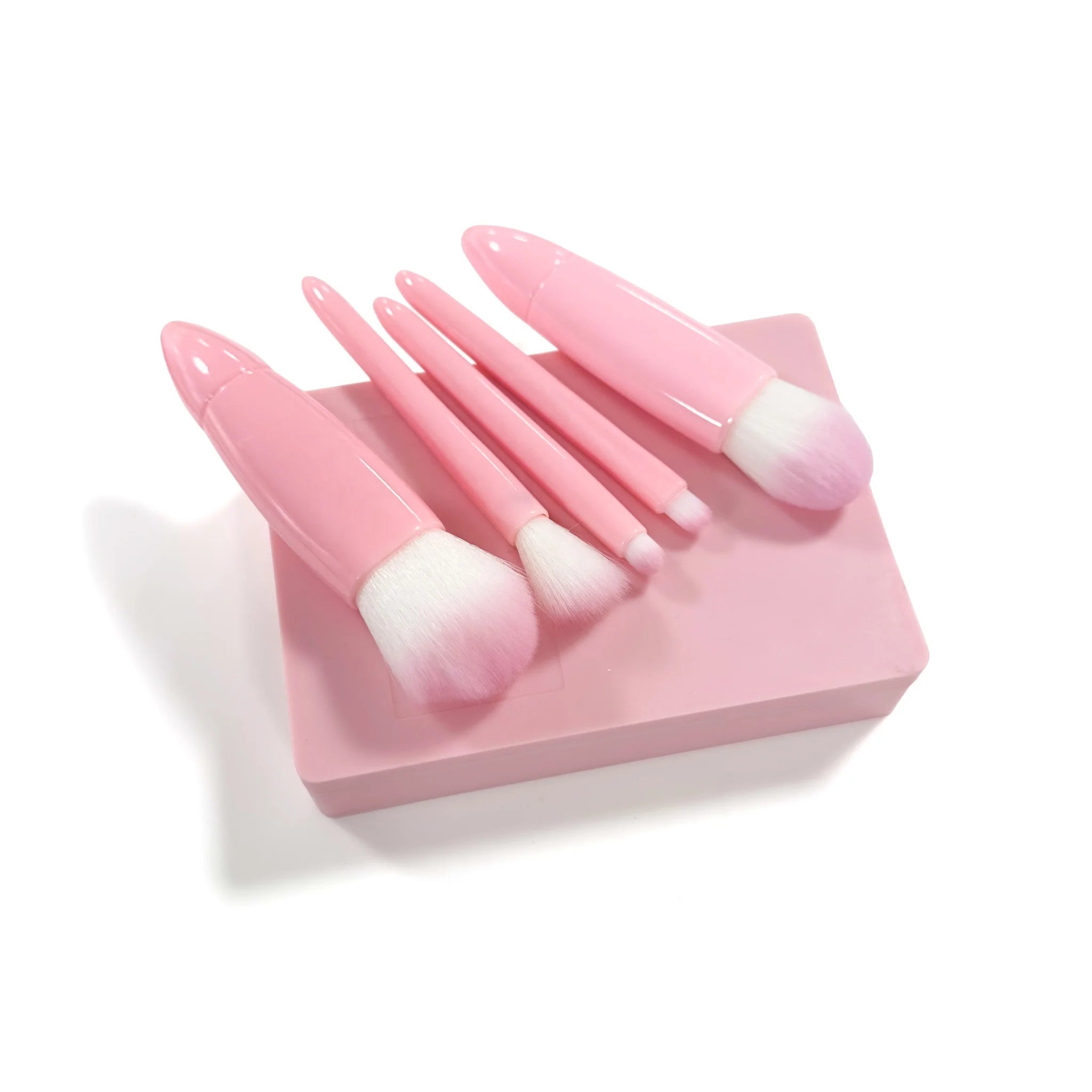 Professional 5pcs Mini Travel Makeup Brush Set Custom Logo Powder Foundation Cosmetic Tool with Concealer for Face Used Brushes