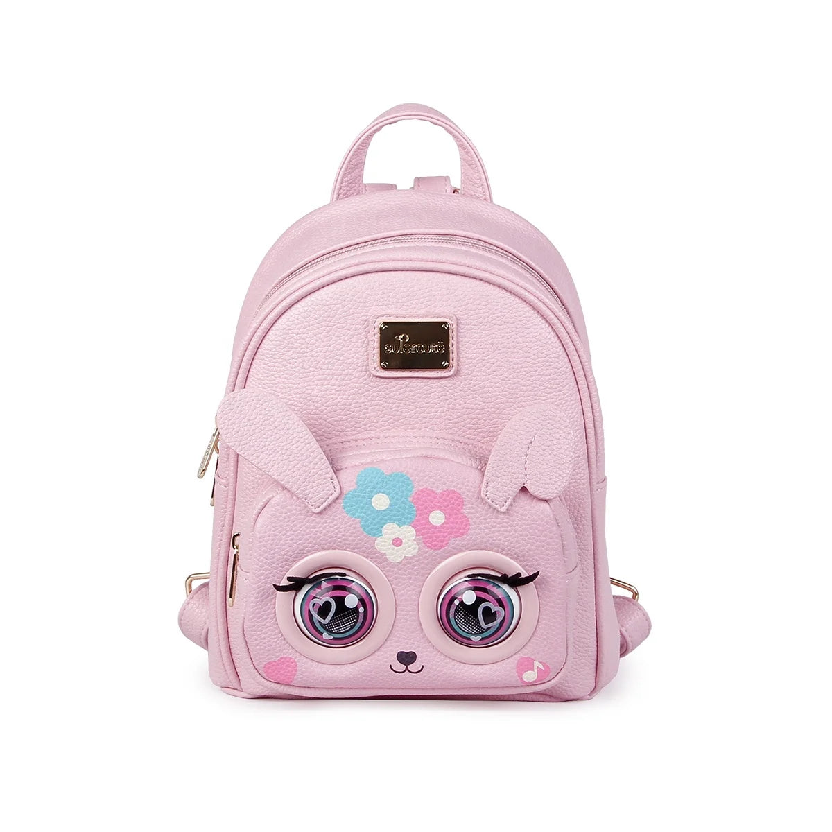 Superctue Girls Unicorn School Backpack Blinking Bag PU Leather Back to School Gift for Kids
