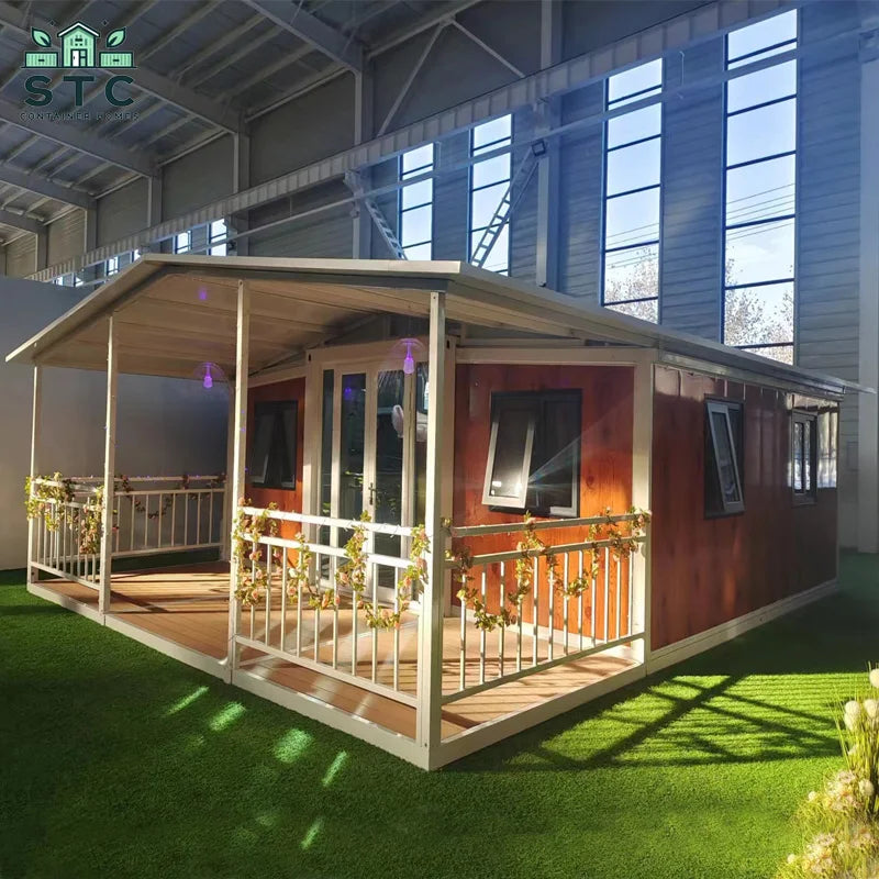 Double-Wing Expandable Container House Kit Modular Prefab Living & Office Solution for Schools Offices & Living Rooms