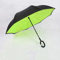 New Model Inverted Reverse Umbrella Double Layers Sun Rain Car Umbrella Upside Down Umbrella Automatic With C Shape Handle