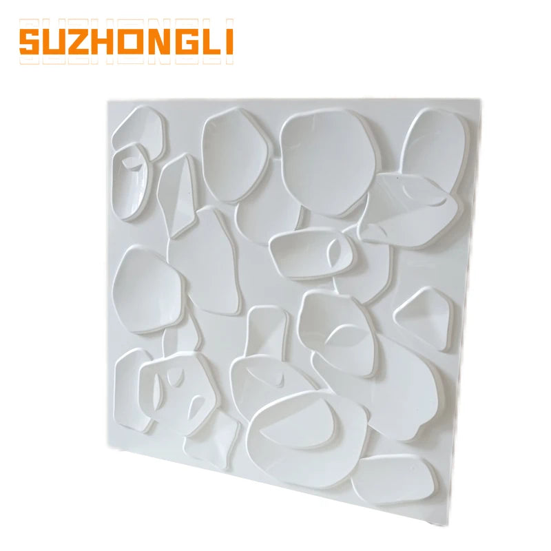 50*50cm 3d Geometric Pvc Wall Panel Waterproof Wallpapers High Quality 3d Pvc Wall Panel Home Art Decoration