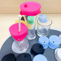 Markble Silicone Sippy Drink Lid With Straw Hole Identify Your Cups