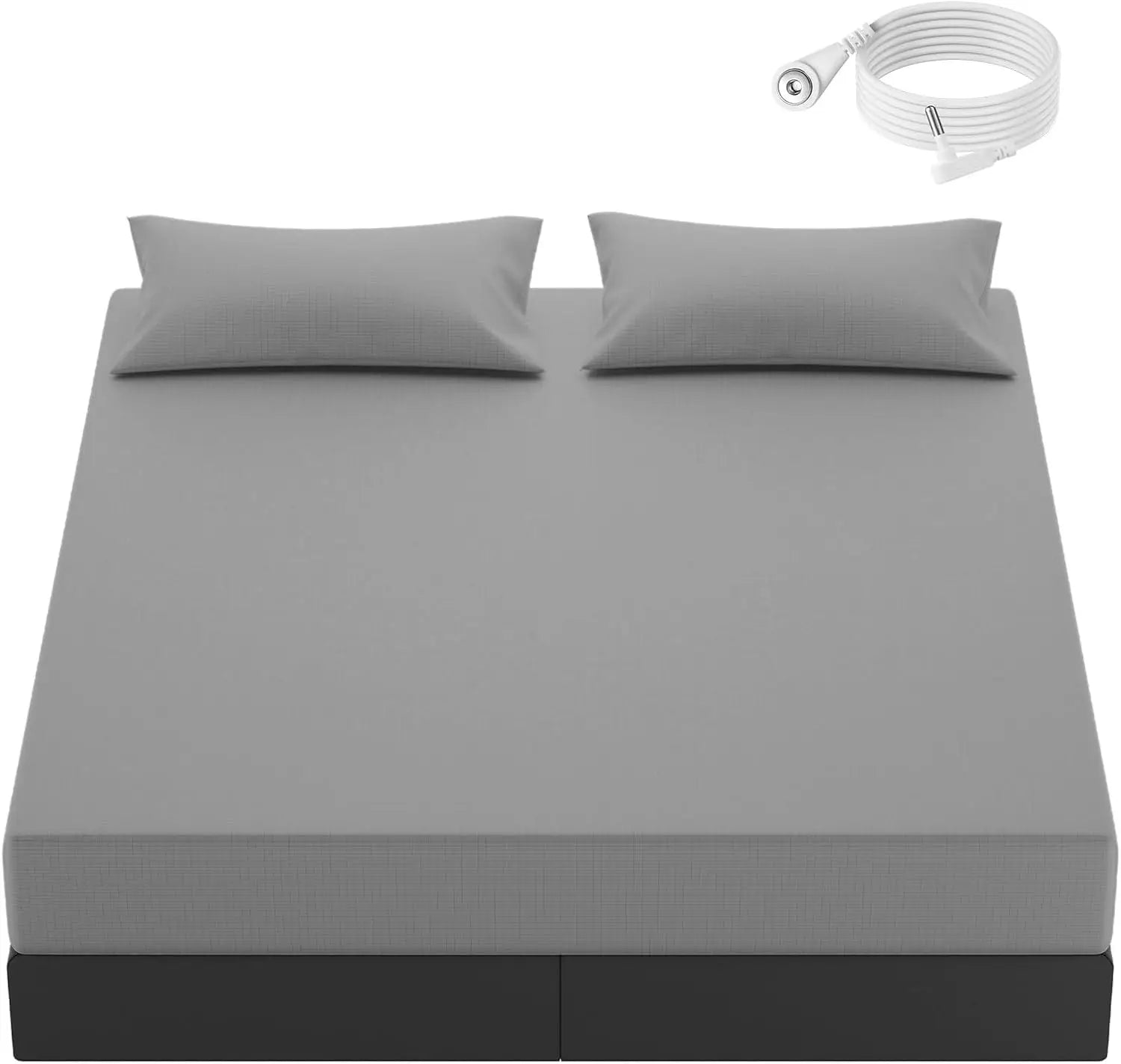 5% Conductive Silver Fiber Grounding Fitted Bed Sheets Organic Bamboo Grounding Mattress Cover