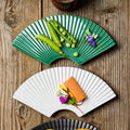 Restaurant Tableware Fan Shape Sushi Plate Dinner Serving Set Ceramic Dinner Plate Dish Scalloped Plate