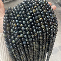 Polished Round Loose Beads Blue Tiger Eye Strands for Jewelry Making Bracelet Necklace Gemstone Loose Beads