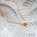 Waterproof Jewelry Stainless Steel 18K Gold Plated Dainty Daisy Flower Charm Choker Necklace for Women YF2671