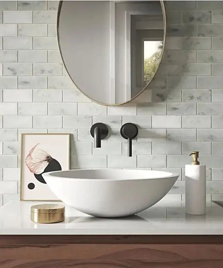 Modern Natural Marble Mosaic Tile for Kitchen Backsplash Peel Stick Self-Adhesive Design for Interior Wall or Hotel Project