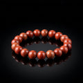 8mm Natural Red Jasper Round Beads Bracelet Trendy Healing Reiki Gemstone Wood Stretch Bracelet for Anniversaries
